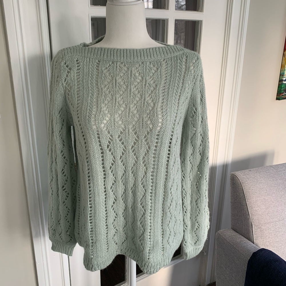 Loft Spring Light green sweater, Size M!